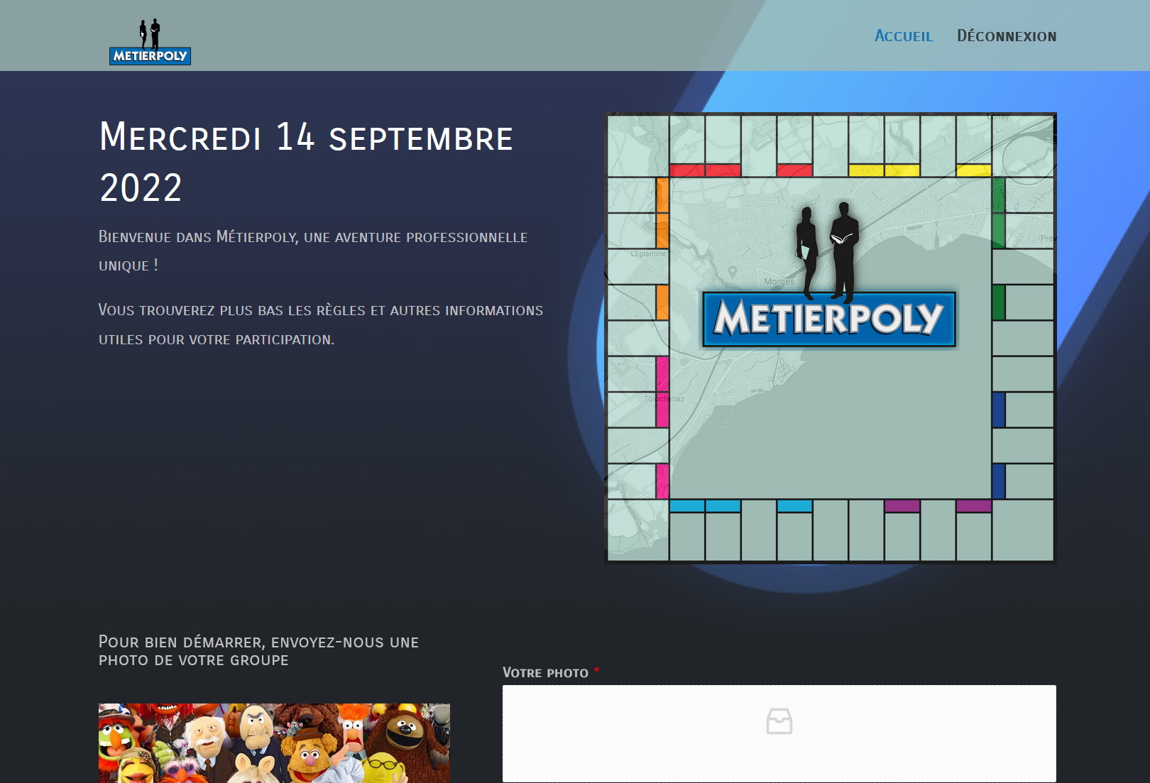 Copie d'écran du site metierpoly.ch