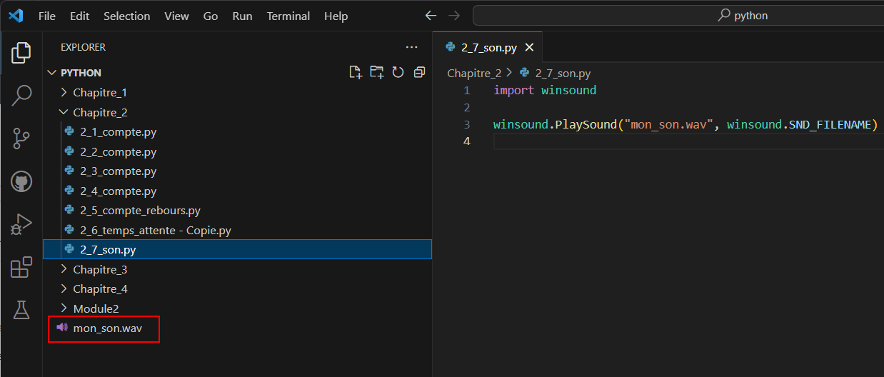 Arborescence VS code Arborescence des fichiers dans VS code