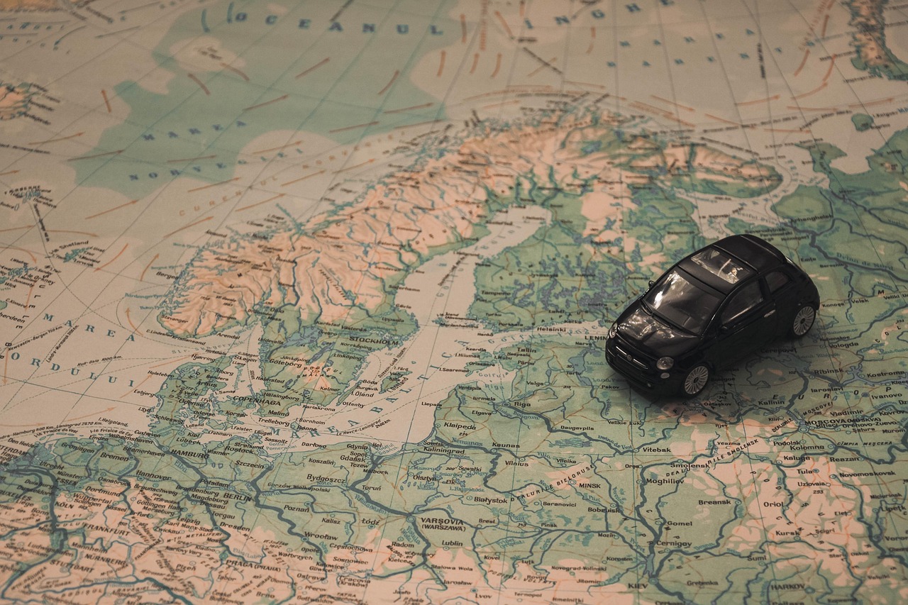 holidays, car, car wallpapers, map, travel, route, adventure, scandinavia, toy, toy car, navigate, norway, navigation, sweden, europe, finland, idea, concept